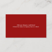 Moderne Professionele Rood Visitekaartje (Achterkant)