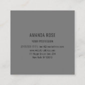 Moderne professionele roomkleurige Logo Vierkante Visitekaartje (Achterkant)