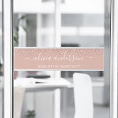 Moderne professionele Roos Gold Blush Pink Glitter Deurbordje
