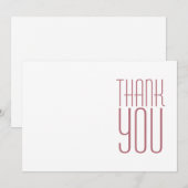 Moderne Professionele Rose Goud Witte Minimalist Bedankkaart (Voorkant / Achterkant)
