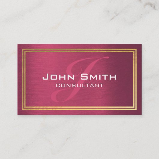 Moderne professionele, roze, frambozenolie-Lijst Visitekaartje (Voorkant)
