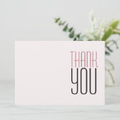 Moderne Professionele Roze Goud Minimalistisch Bedankkaart (Staand voorkant)