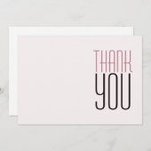 Moderne Professionele Roze Goud Minimalistisch Bedankkaart (Voorkant / Achterkant)