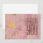 Moderne Professionele Roze Gouden Bloem Minimalist Bedankkaart (Voorkant / Achterkant)