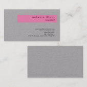 Moderne Professionele Roze Grijs Consultant Manage Visitekaartje (Voorkant / Achterkant)