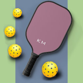 Moderne Professionele Roze Monogram Initialen Pickleball Paddle
