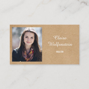 Moderne Professionele Rustieke Kraft Foto Visitekaartje