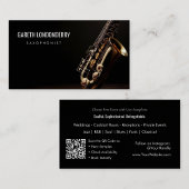 Moderne professionele saxofonist QR-code Visitekaartje
