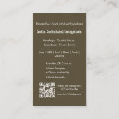 Moderne professionele saxofonist QR-code Visitekaartje (Achterkant)