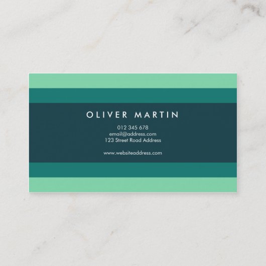 Moderne professionele schaduwen van groen kleurenb visitekaartje (Achterkant)