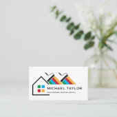 Moderne Professionele Schilderijservice Decoratie Visitekaartje (Staand voorkant)