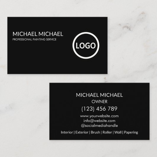 Moderne Professionele Schilderijservice Decoratie Visitekaartje (Voorkant / Achterkant)