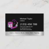 Moderne Professionele Schilderijservice Decoratie Visitekaartje (Achterkant)