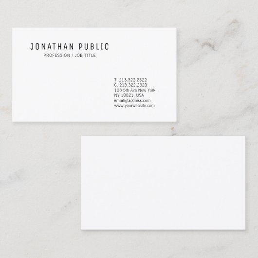 Moderne, professionele, schone vormgeving, grafisc visitekaartje (Voorkant / Achterkant)