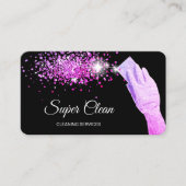 Moderne professionele schoonmaakbeurt visitekaartje (Voorkant)