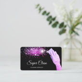 Moderne professionele schoonmaakbeurt visitekaartje (Staand voorkant)