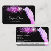 Moderne professionele schoonmaakbeurt visitekaartje (Voorkant / Achterkant)