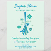 Moderne professionele schoonmaakbeurtkantoor flyer (Achterkant)