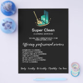 Moderne professionele schoonmaakbeurtkantoor flyer (Enkel)