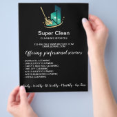 Moderne professionele schoonmaakbeurtkantoor flyer (Hand)