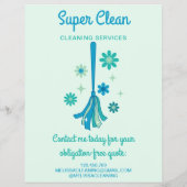 Moderne professionele schoonmaakbeurtkantoor flyer (Achterkant)