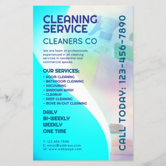 Moderne professionele schoonmaakservice Flyer (Voorkant)