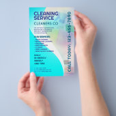 Moderne professionele schoonmaakservice Flyer (Hand)