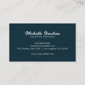Moderne professionele schoonmaakservice voor huize visitekaartje (Achterkant)
