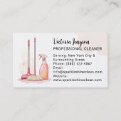 Moderne Professionele Schoonmaker Huishoudelijke Q Visitekaartje (Voorkant)