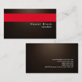 Moderne professionele Sepia Red Consultant Manager Visitekaartje (Voorkant / Achterkant)