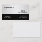 Moderne professionele Silver Metal Consultant Visitekaartje (Voorkant / Achterkant)