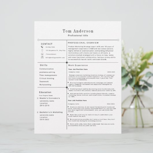 Moderne professionele Sjabloon (Staand voorkant)