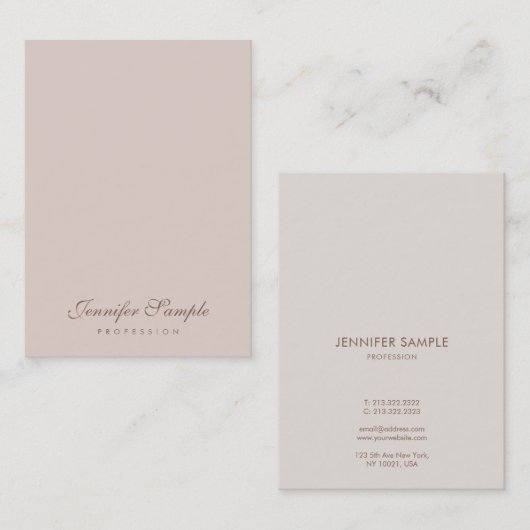 Moderne professionele Sjabloon Elegant Script Eenv Visitekaartje (Voorkant / Achterkant)
