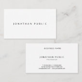 Moderne professionele sjabloon Elegant Wit Luxe Visitekaartje (Voorkant / Achterkant)