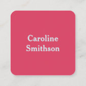 Moderne Professionele Sjabloon Roze-Rood & Lichtbl Vierkante Visitekaartje (Achterkant)