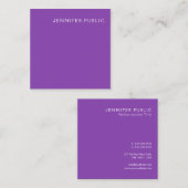 Moderne professionele Sjabloon van elegant Violet  Vierkante Visitekaartje (Voorkant / Achterkant)