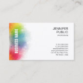 Moderne professionele Sjabloon voor regenboogkleur Visitekaartje (Voorkant)