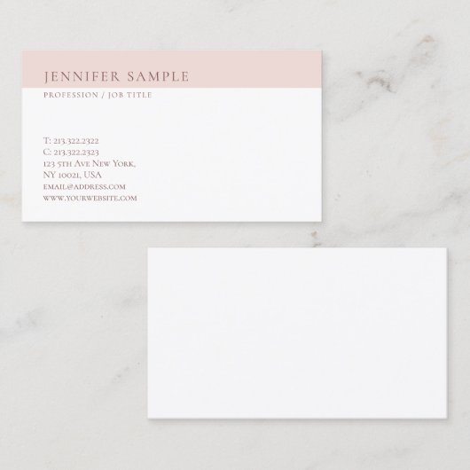 Moderne Professionele Slanke Sjabloon  Trendy Visitekaartje (Voorkant / Achterkant)