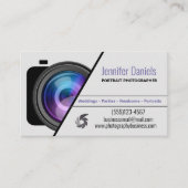 Moderne professionele SLR-camera Lens voor fotogra Visitekaartje (Voorkant)