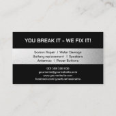 Moderne professionele smartphonereparatie visitekaartje (Achterkant)