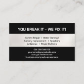 Moderne professionele smartphonereparatie visitekaartje (Achterkant)