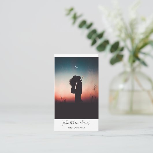 Moderne professionele sociale media fotografie visitekaartje (Staand voorkant)