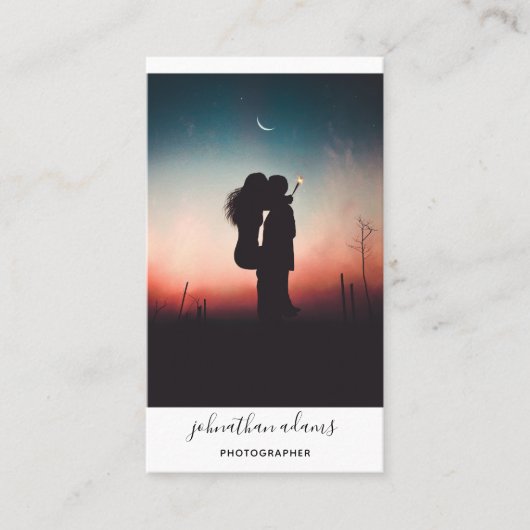 Moderne professionele sociale media fotografie visitekaartje (Voorkant)