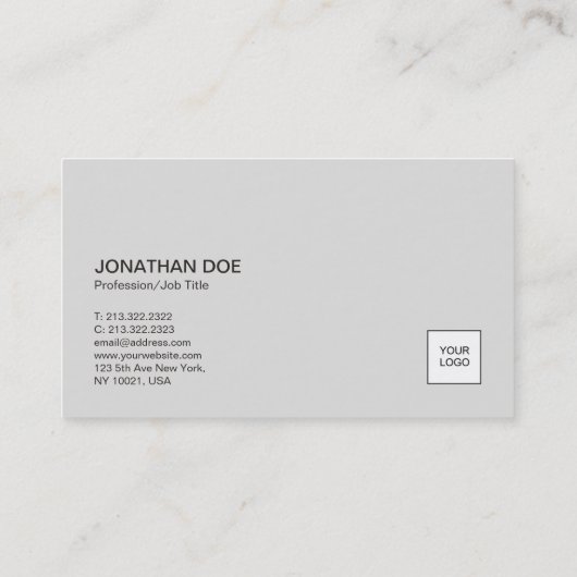 Moderne professionele speelplaats met Logo elegant Visitekaartje (Achterkant)