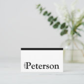 Moderne professionele standaard witte QR-code Visitekaartje (Staand voorkant)