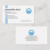 Moderne professionele, stijlvolle Blue Tab CEO-sti Visitekaartje (Voorkant / Achterkant)