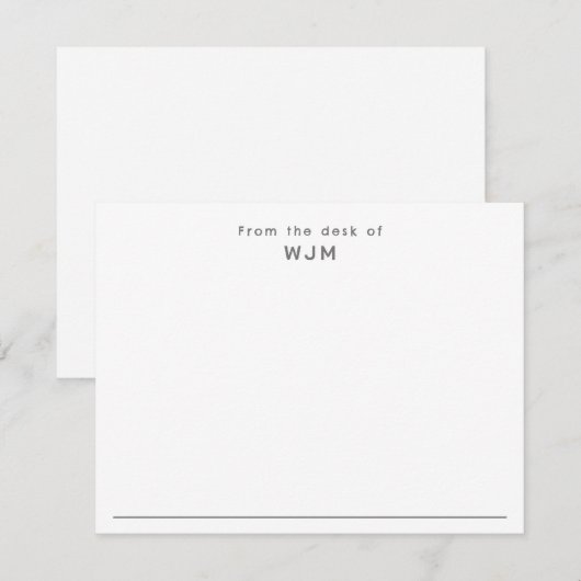 Moderne professionele stijlvolle correspondentie p notitiekaartje (Voorkant / Achterkant)