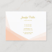 Moderne Professionele Stijlvolle Gouden Handgeschr Visitekaartje (Achterkant)