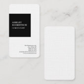 Moderne professionele stijlvolle trendy minimalist visitekaartje (Voorkant / Achterkant)