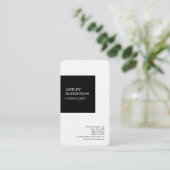 Moderne professionele stijlvolle trendy minimalist visitekaartje (Staand voorkant)